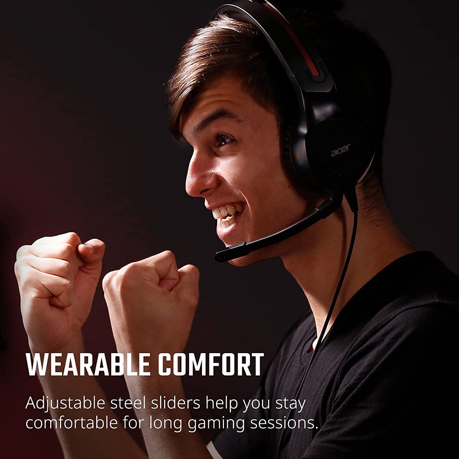 Buy acer Nitro NHW820 Wired Gaming Headset (Adjustable Headband, Over ...